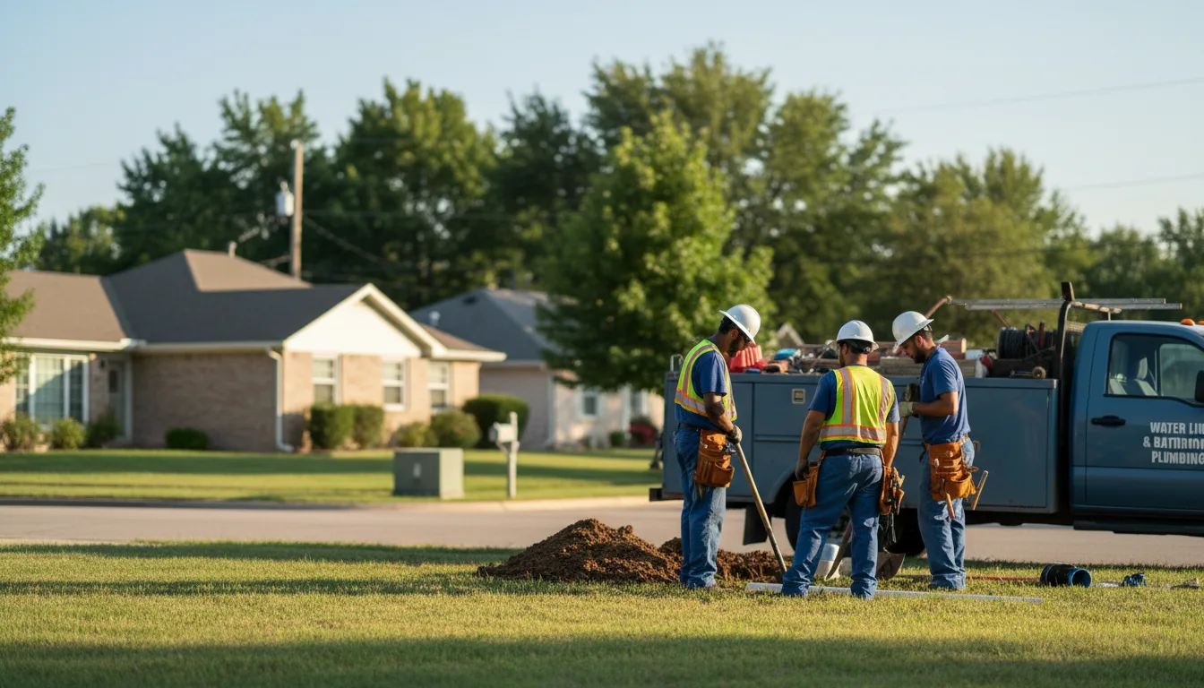 Residential water line and bathroom plumbing service in Frenchmans Bayou, AR